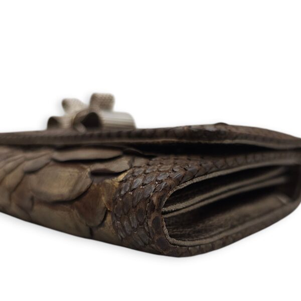 Sweet Charity Bronze Clutch in Python Leather, Silver hardware - Image 9