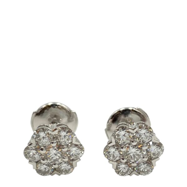 Fleurette Earrings in White Gold Hardware
