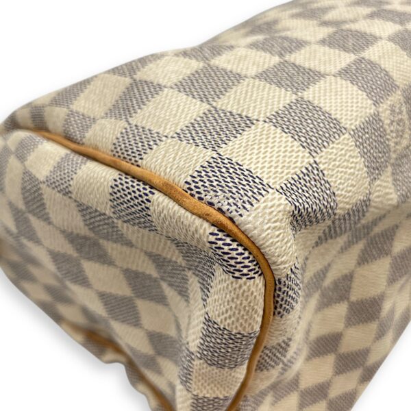 Azur Damier Speedy White Top Handle Bag, Gold hardware - Image 10