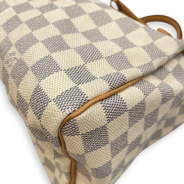 Azur Damier Speedy White Top Handle Bag, Gold hardware - Image 11