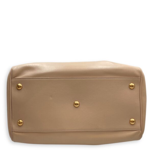 Boston Beige Shoulder Bag in Calfskin, Gold hardware - Image 6