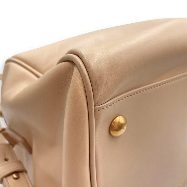 Boston Beige Shoulder Bag in Calfskin, Gold hardware - Image 10