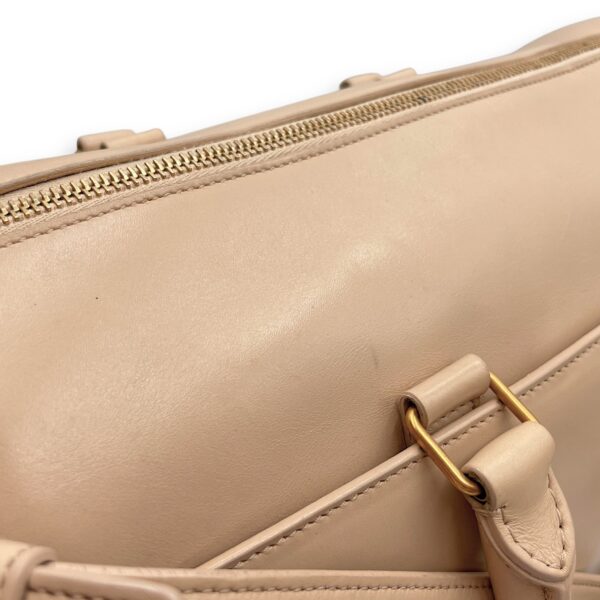 Boston Beige Shoulder Bag in Calfskin, Gold hardware - Image 15