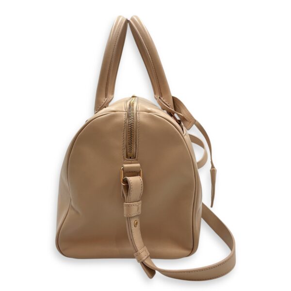Boston Beige Shoulder Bag in Calfskin, Gold hardware - Image 4