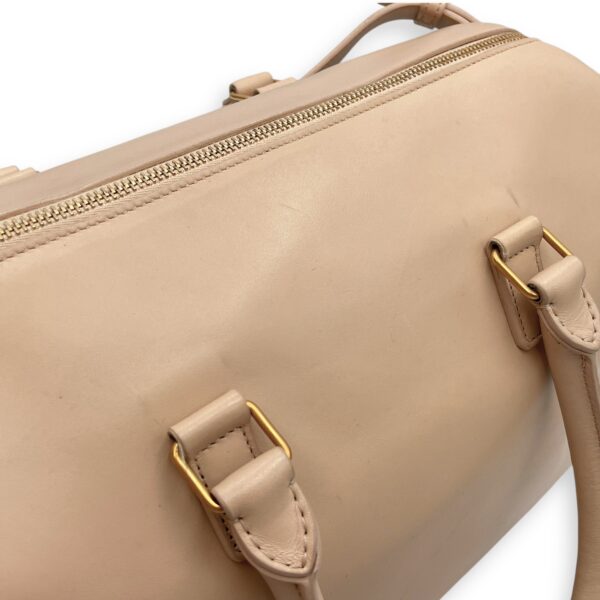 Boston Beige Shoulder Bag in Calfskin, Gold hardware - Image 13
