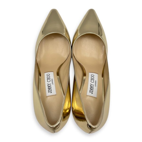 Romy 85 37.5 Metallic Gold Heels - Image 4