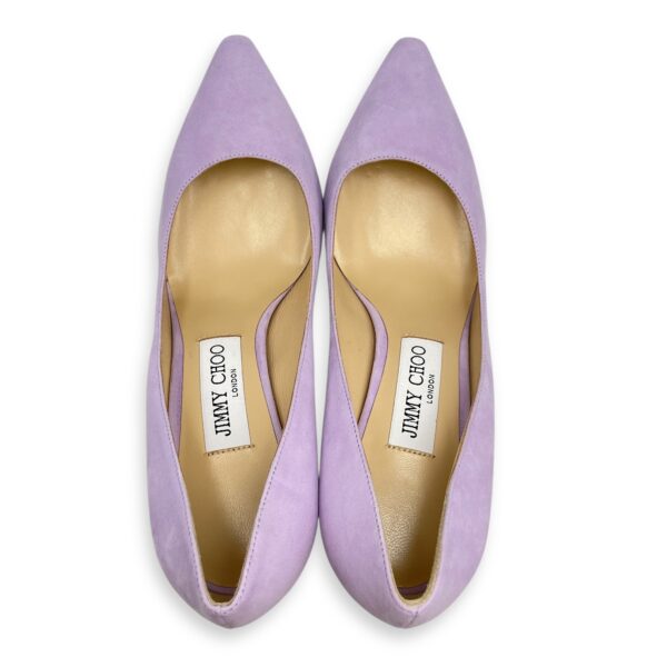 Romy 85 Suede 37.5 Purple Heels - Image 4