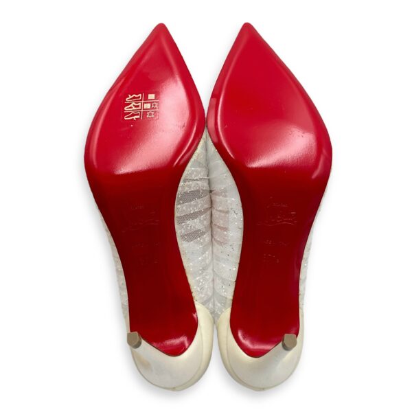 Kate Draperia 37.5 White Pumps in Satin, Crystals - Image 5