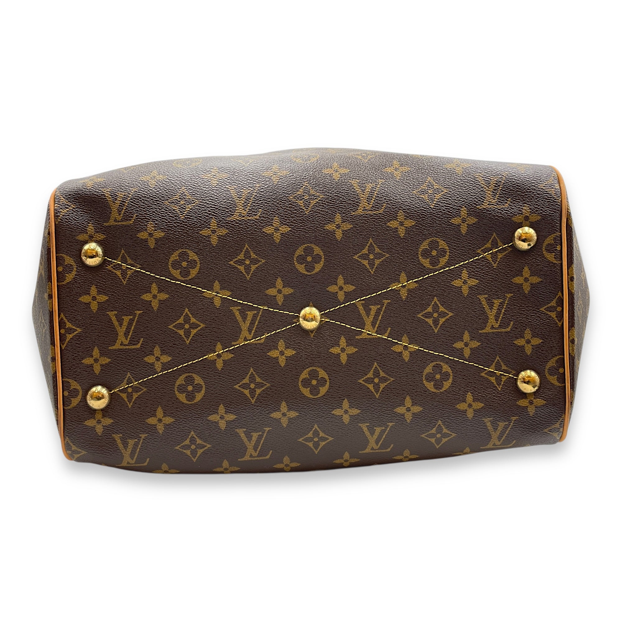Tivoli GM Monogram Brown Top Handle Bag in Canvas, Gold hardware - Image 6