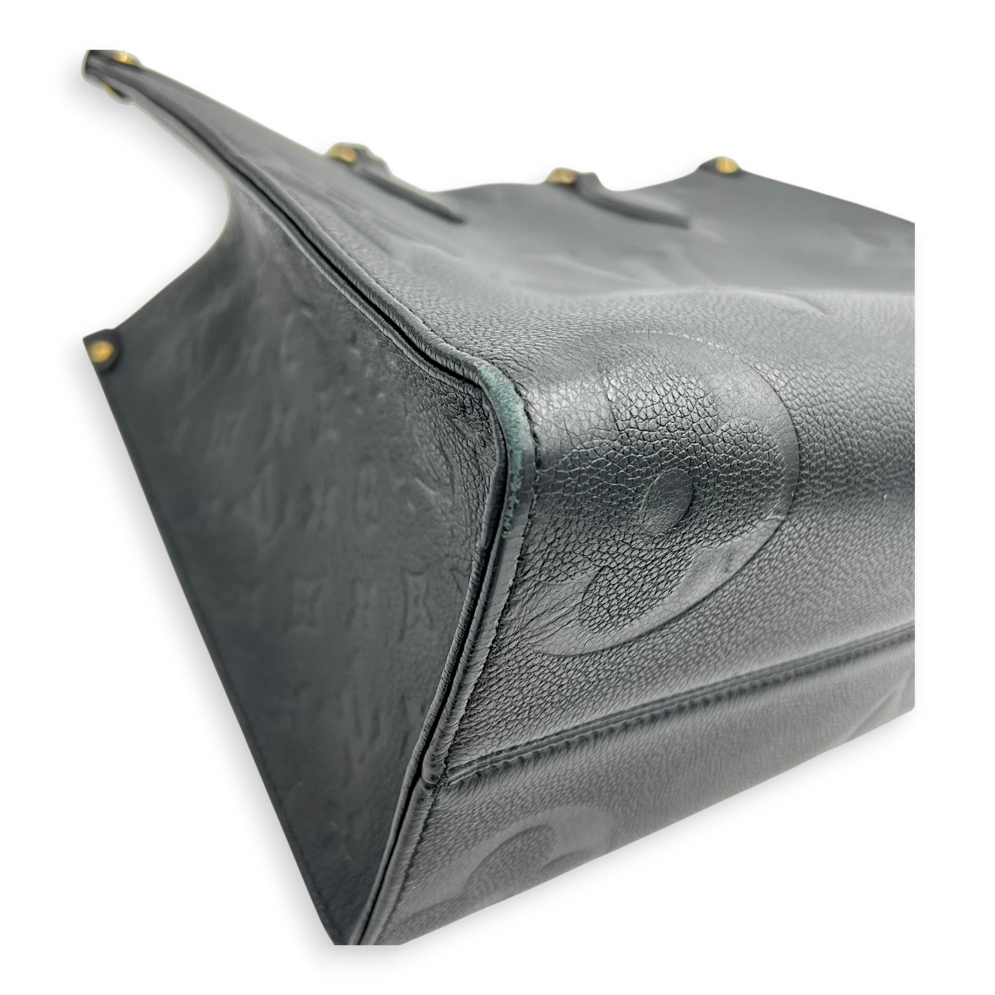 OnTheGo Tote Bag Black in Empreinte Leather, Gold hardware - Image 7