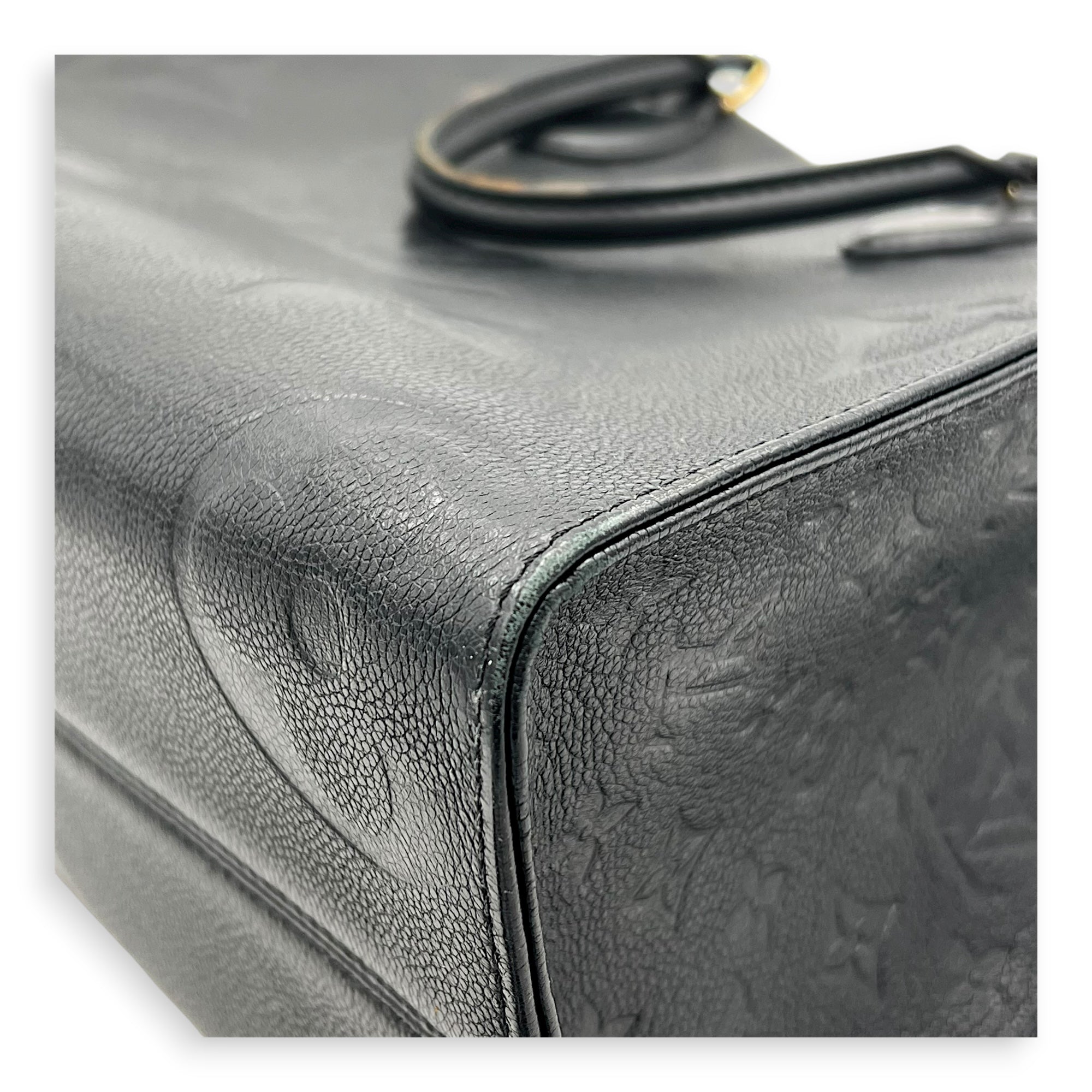 OnTheGo Tote Bag Black in Empreinte Leather, Gold hardware - Image 9