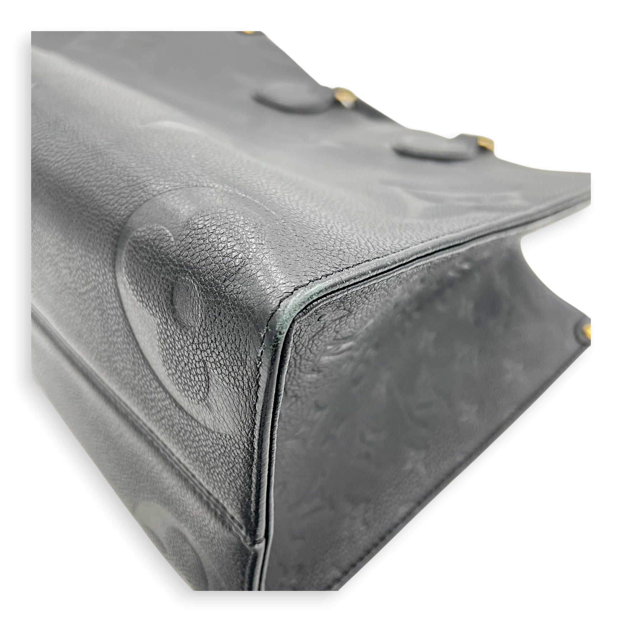 OnTheGo Tote Bag Black in Empreinte Leather, Gold hardware - Image 10