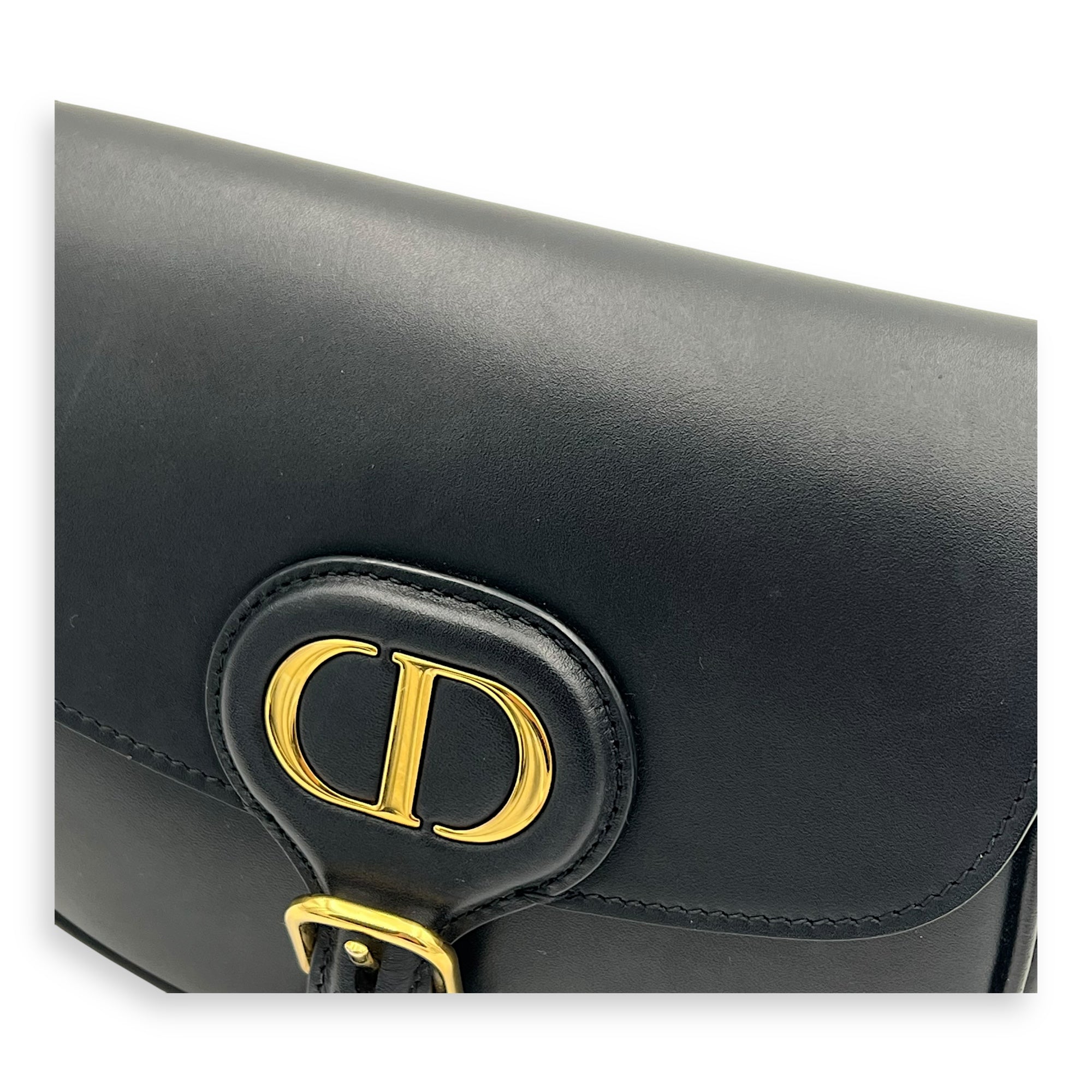Bobby Shoulder Bag Small Black in Calfskin, Gold hardware - Image 10