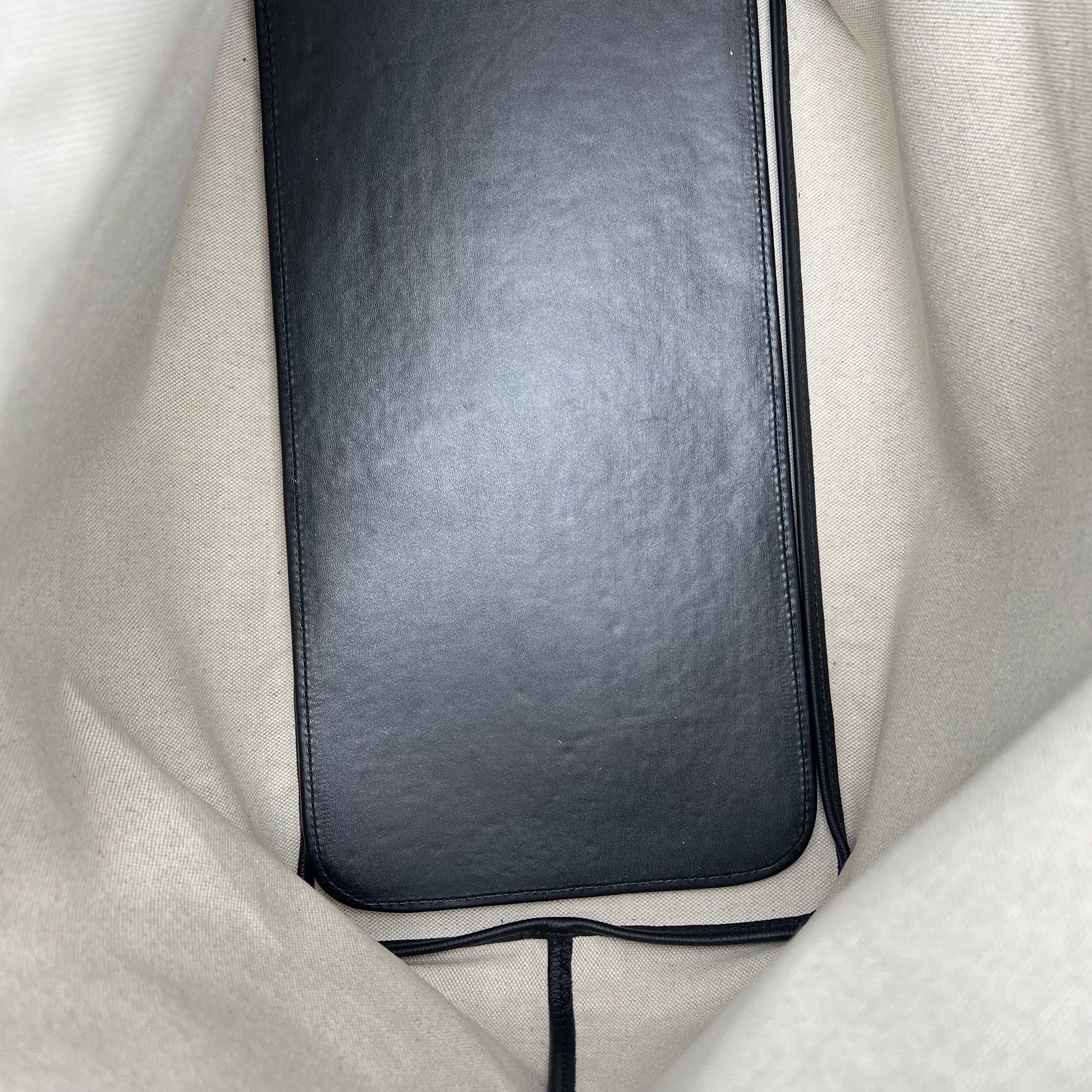 Saint Louis Tote Bag GM Black in Monogram Coated Canvas, Silver hardware - Image 11