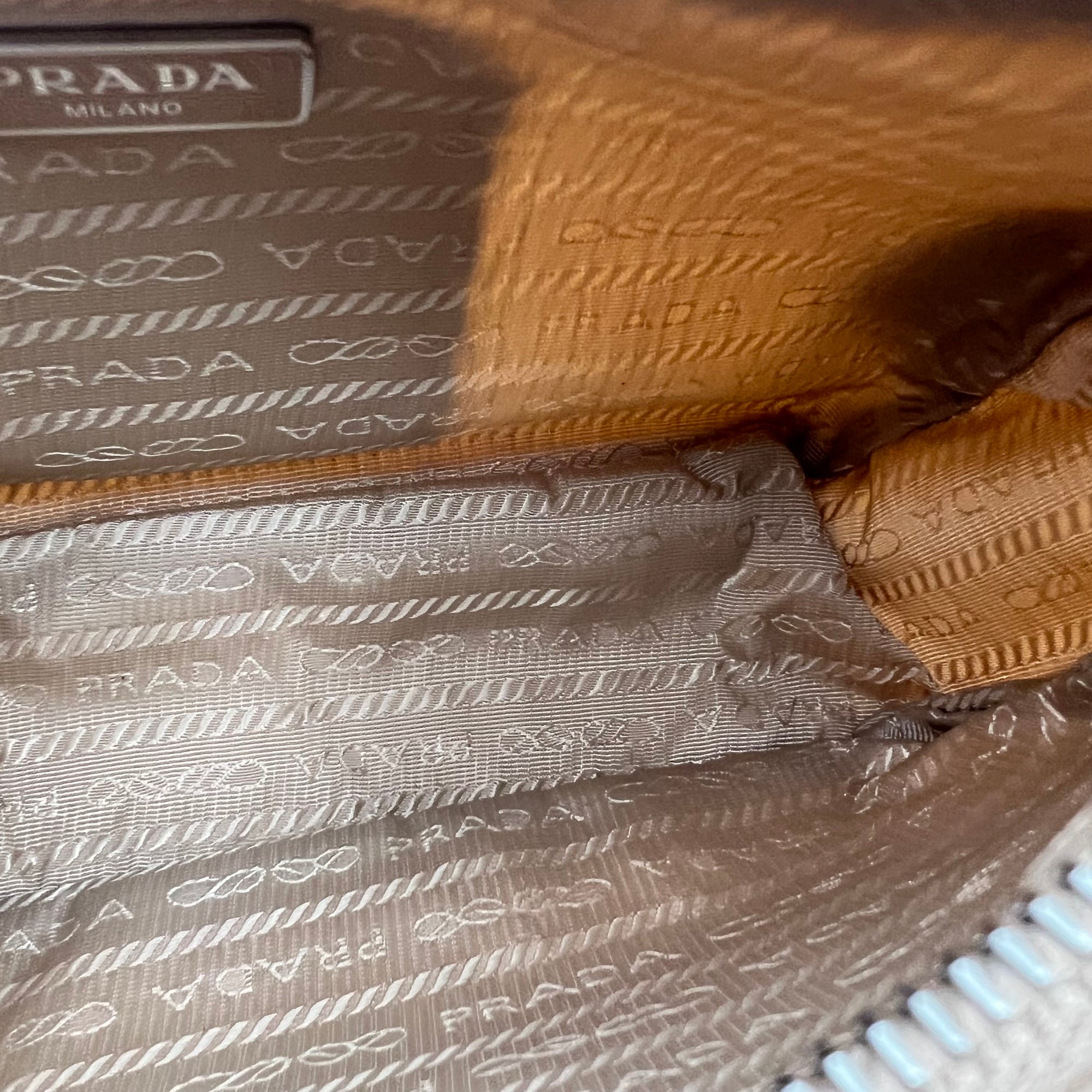 Re-Edition 2005 Shoulder Bag Beige in Re-Nylon, Silver hardware - Image 13