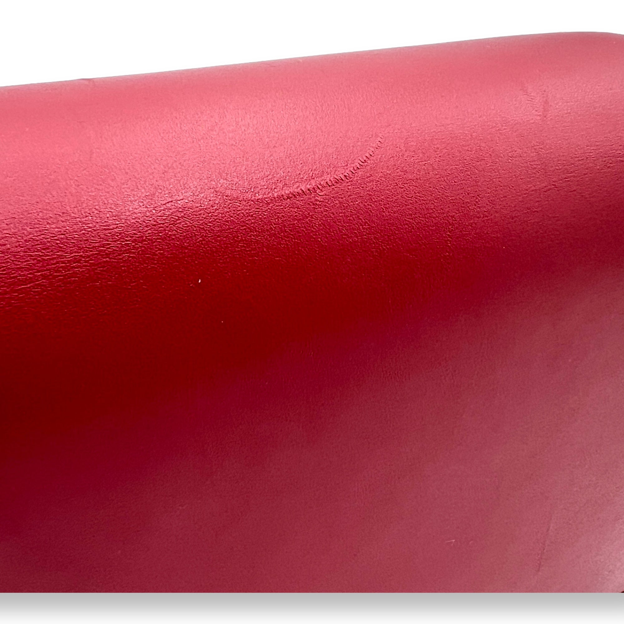 Box Small Red Shoulder Bag in Calfskin, Gold hardware - Image 9