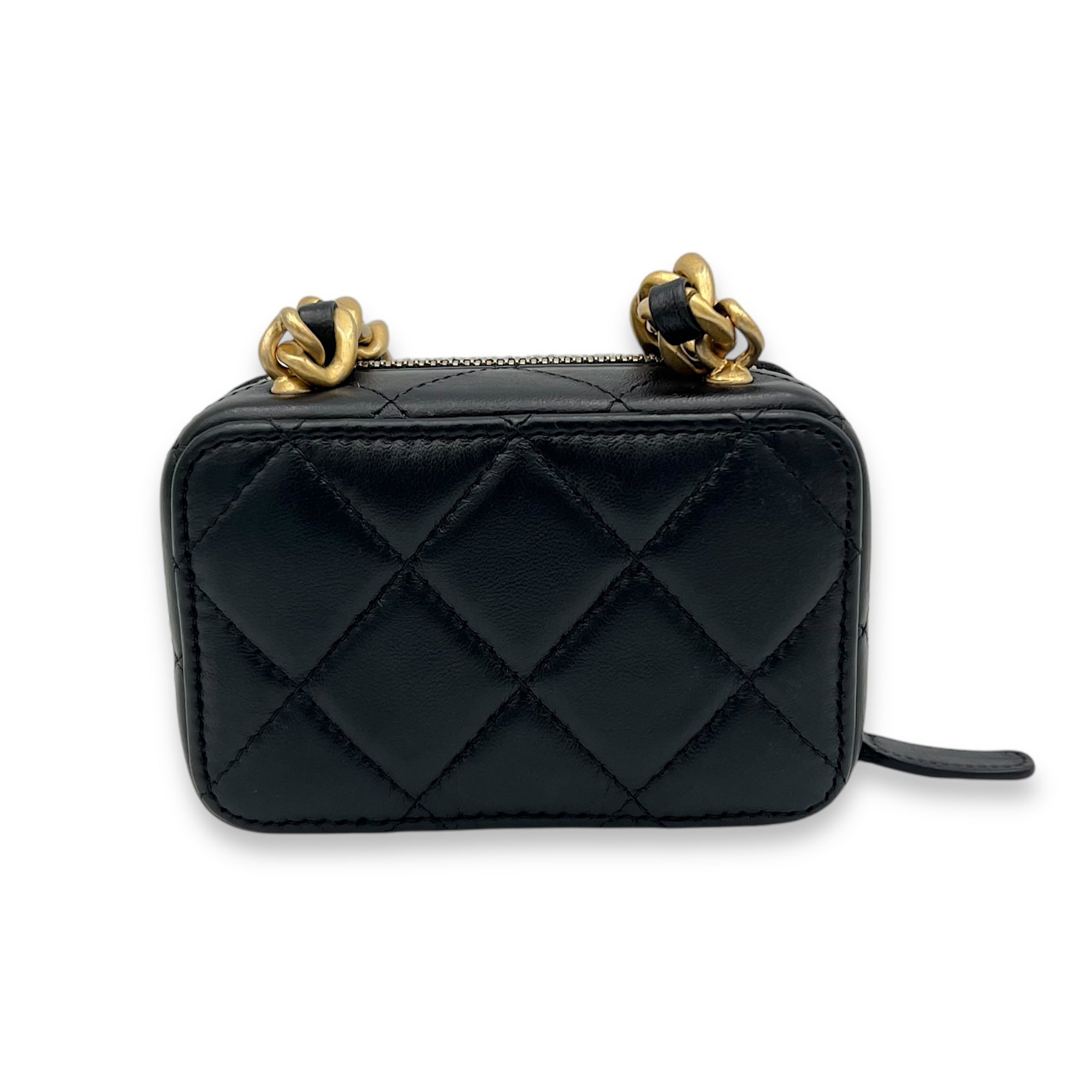 CC Crossbody Bag Black in Lambskin, Gold hardware - Image 3