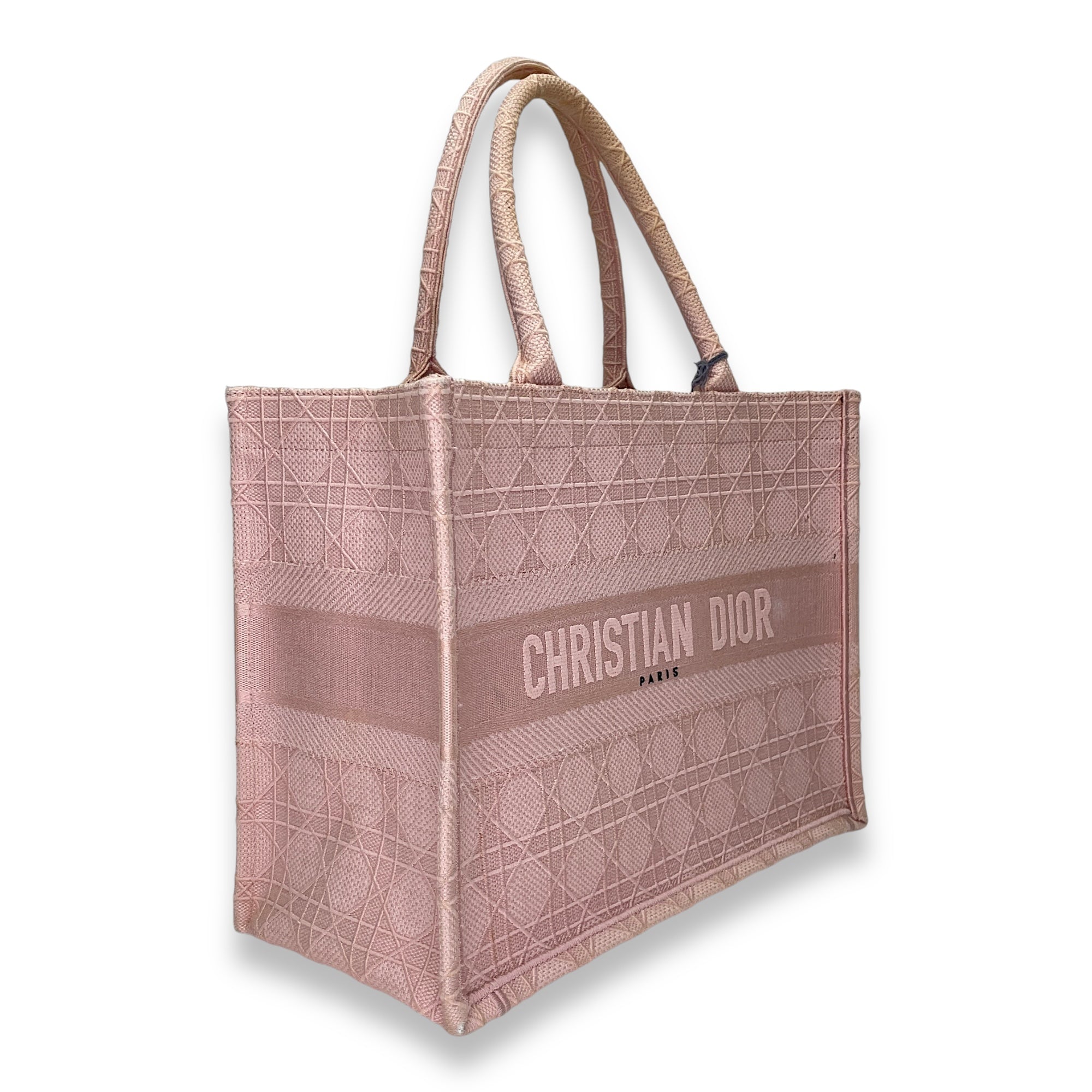 Embroidered Cannage Book Tote Medium Tote bag in Canvas, N/A Hardware - Image 4