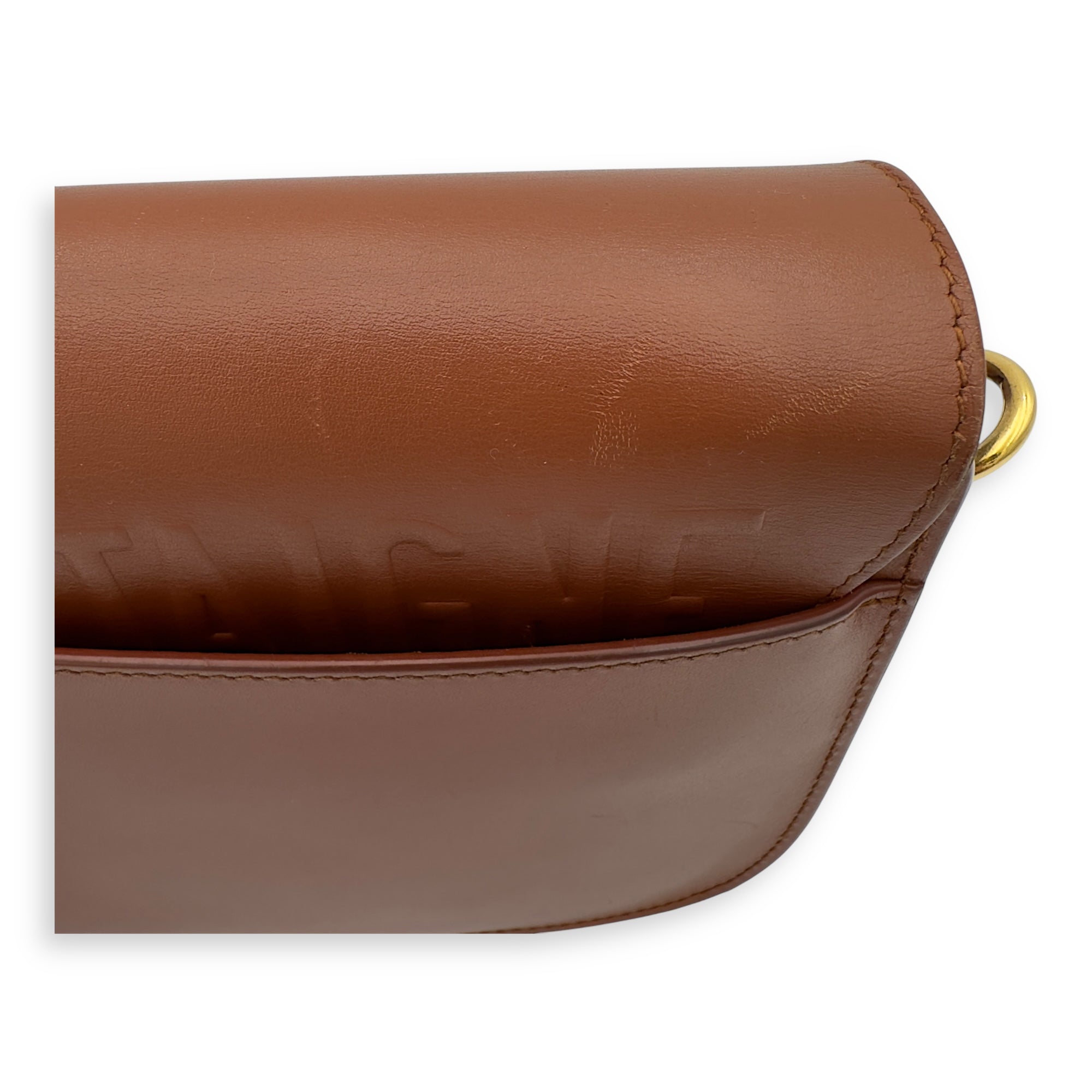 Bobby Shoulder Bag Brown in Calfskin, Gold hardware - Image 14