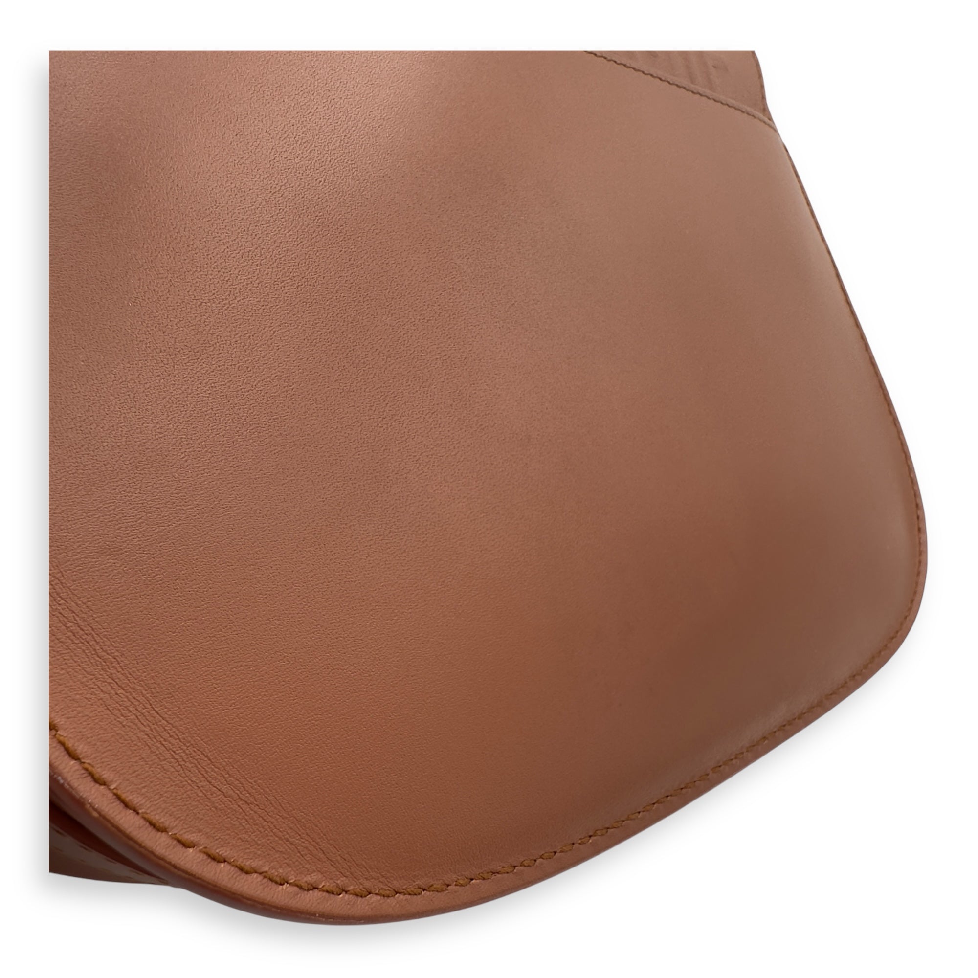 Bobby Shoulder Bag Brown in Calfskin, Gold hardware - Image 15