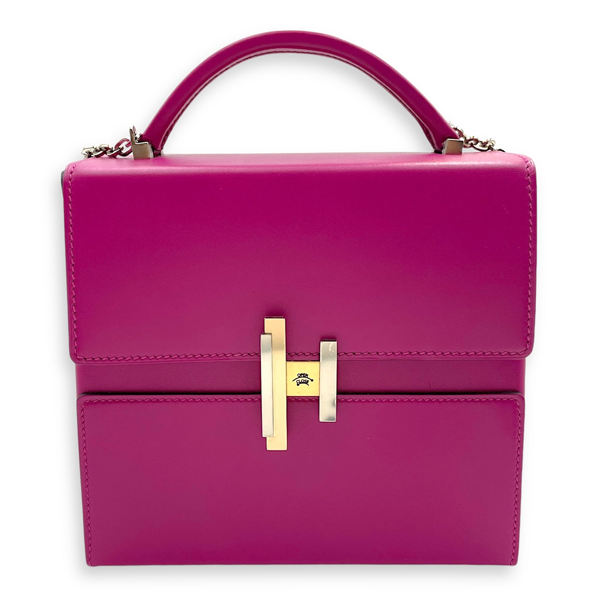 Cinhetic Box Rose Pourpre in Tadelakt, Permabrass & Palladium hardware