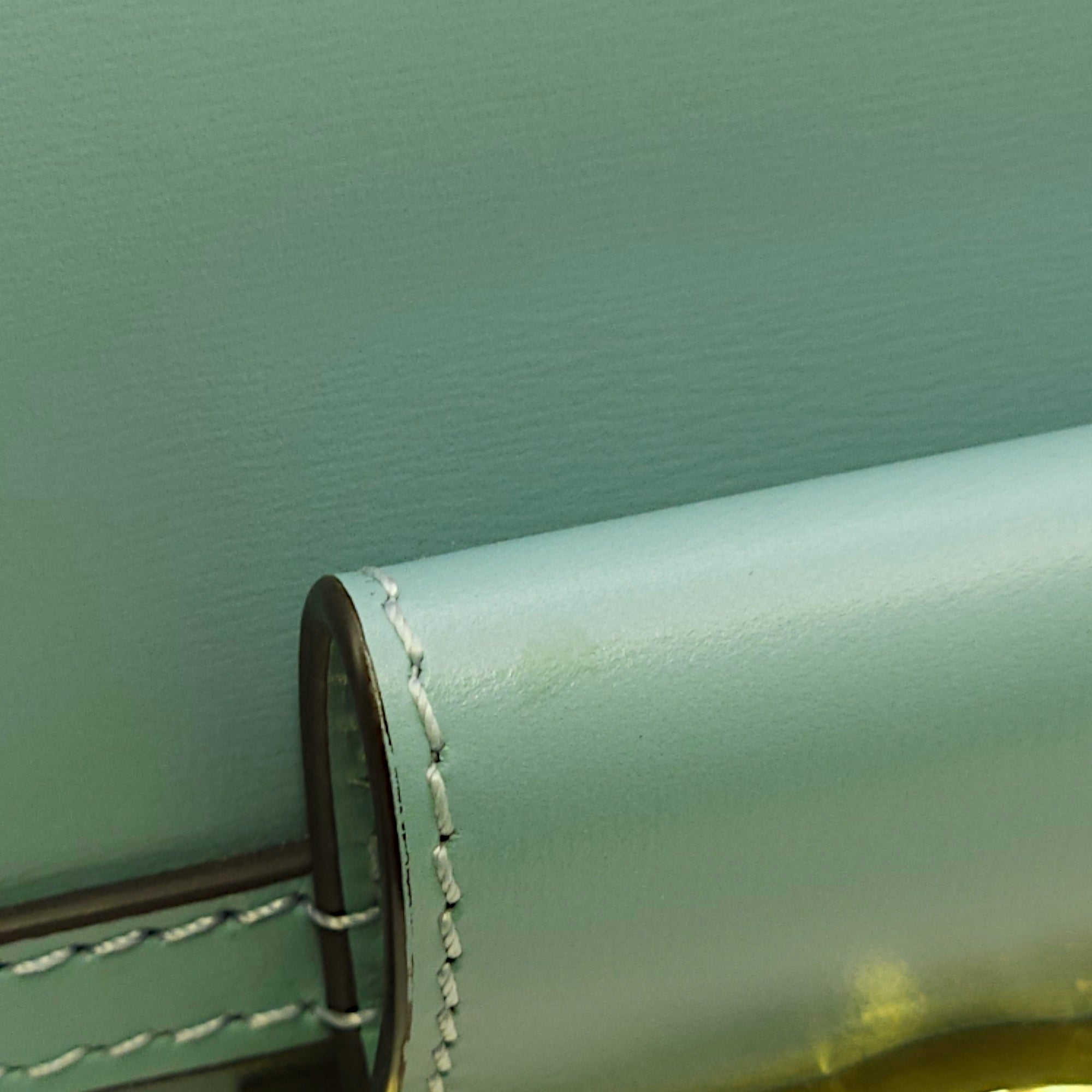 Dauphine Mini Blue Shoulder Bag in Calfskin, Gold hardware - Image 9