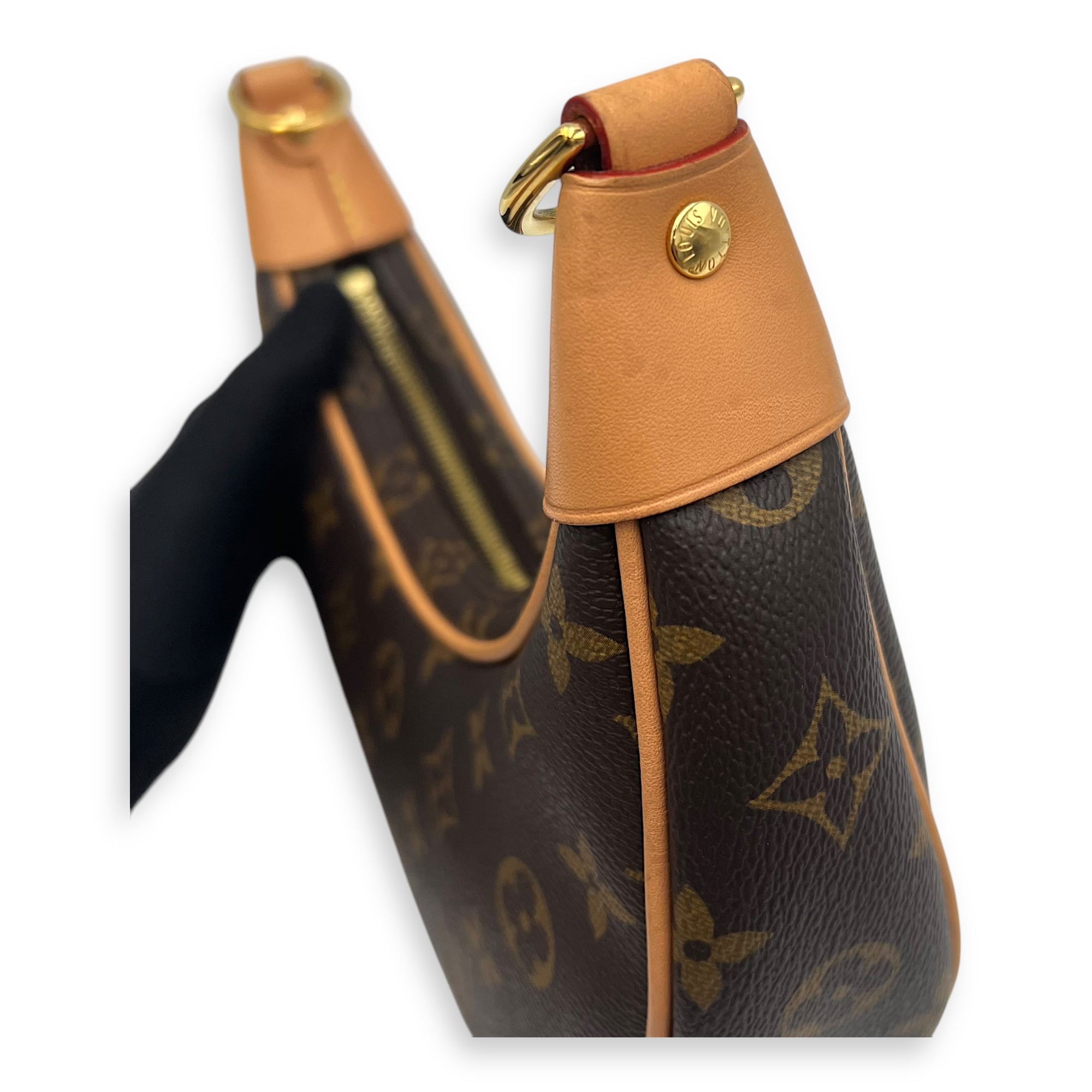 Loop Shoulder Bag Brown in Monogram Coated Canvas, Gold hardware - Image 12