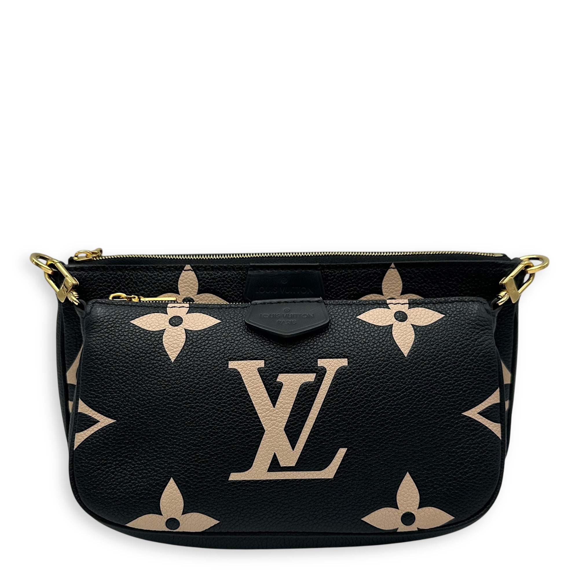 Multi-Pochette Accessoires Crossbody Bag Black in Monogram Empreinte Leather , Gold Hardware