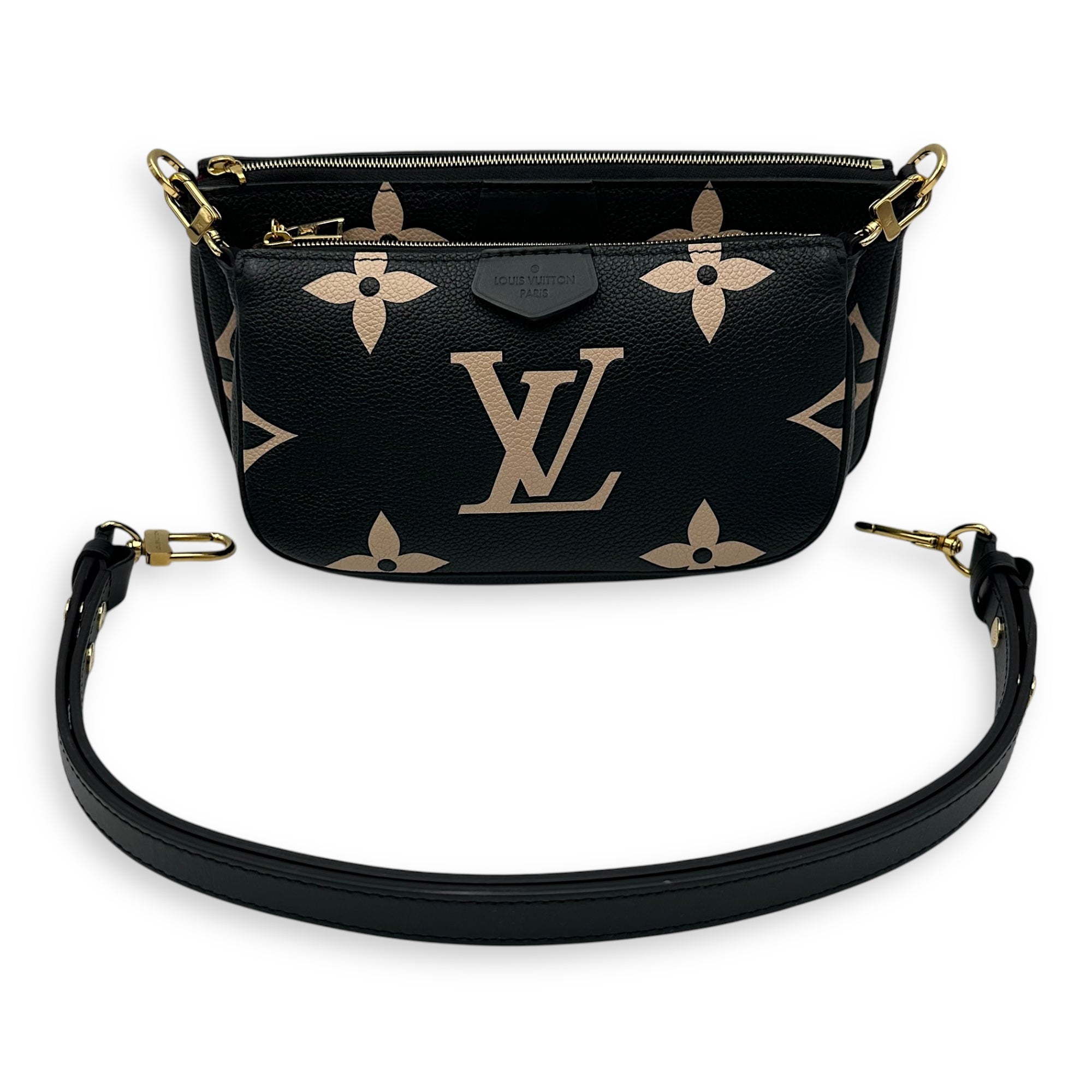 Multi-Pochette Accessoires Crossbody Bag Black in Monogram Empreinte Leather , Gold Hardware - Image 12