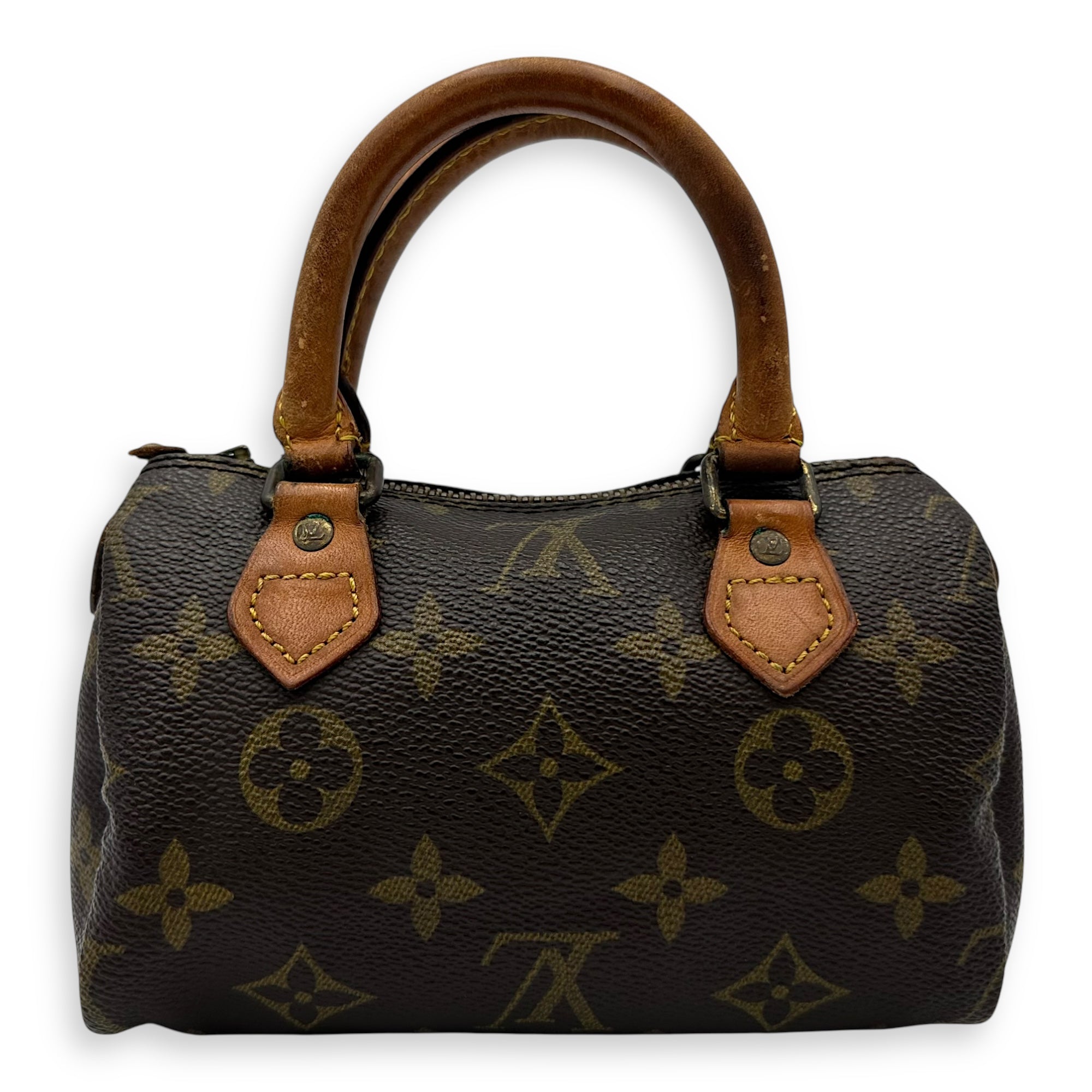 Speedy Top Handle Bag Brown in Monogram Coated Canvas, Gold hardware - Image 3
