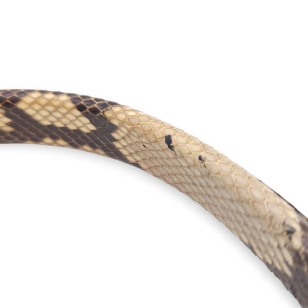 Capucines Black Crossbody in Python Leather, Silver hardware - Image 17