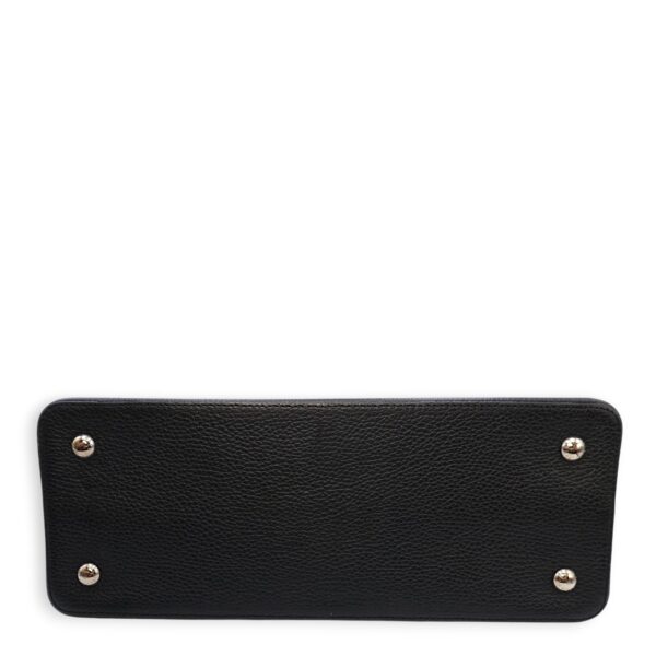 Capucines Black Crossbody in Python Leather, Silver hardware - Image 6