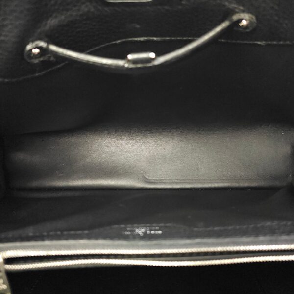 Capucines Black Crossbody in Python Leather, Silver hardware - Image 7