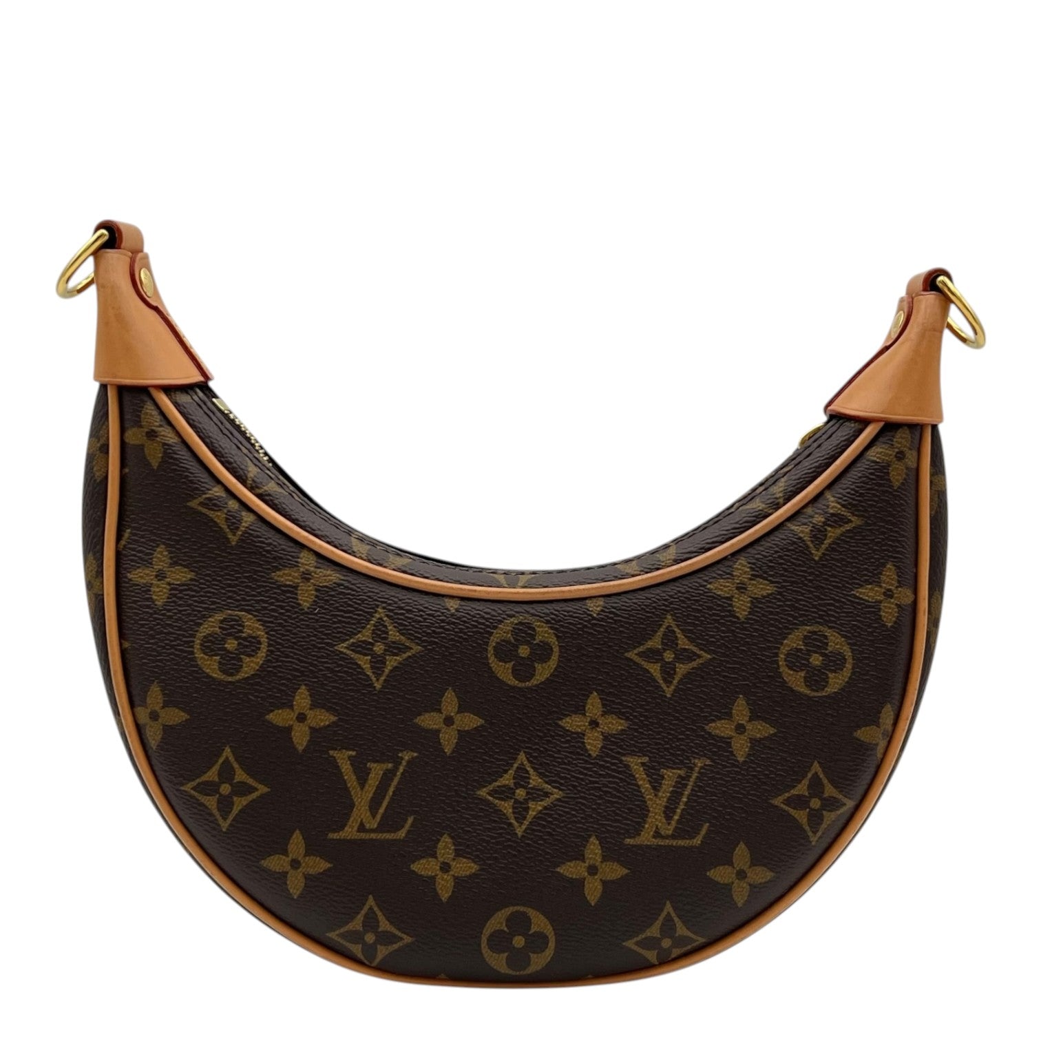 Loop Shoulder Bag Brown in Monogram Coated Canvas, Gold hardware - Image 3