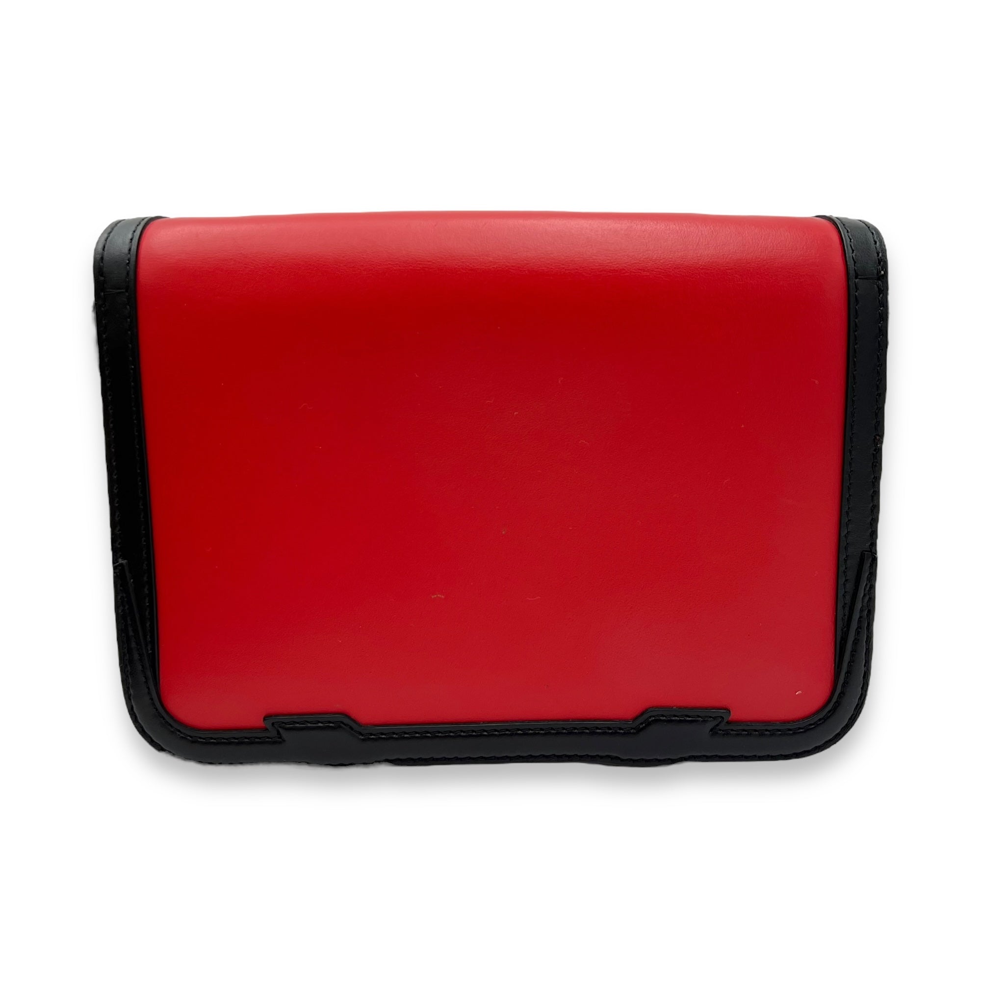 TB Red Crossbody Bag in Calfskin, Gold hardware - Image 3