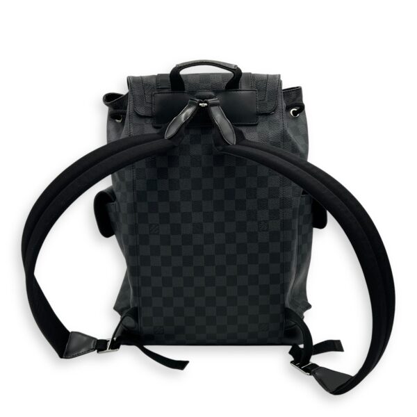 Christopher Backpack Graphite in Coated Canvas, Silver hardware - Image 3