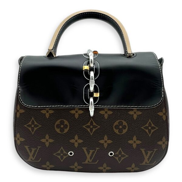 Chain It Top Handle Bag Brown in Monogram Coated Canvas, Silver hardware - Image 3