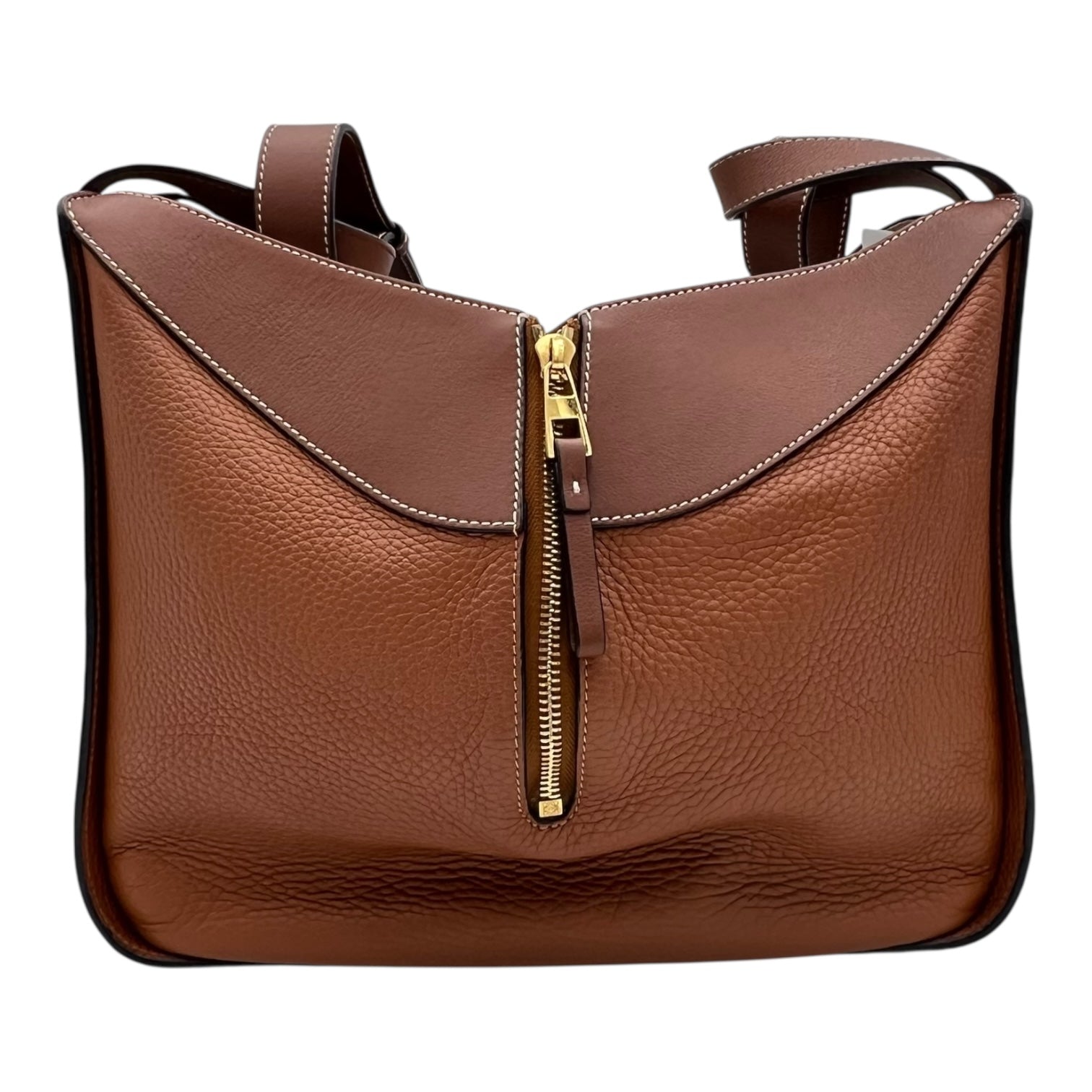 Hammock Shoulder Bag Brown in Calfskin, Gold hardware - Image 4