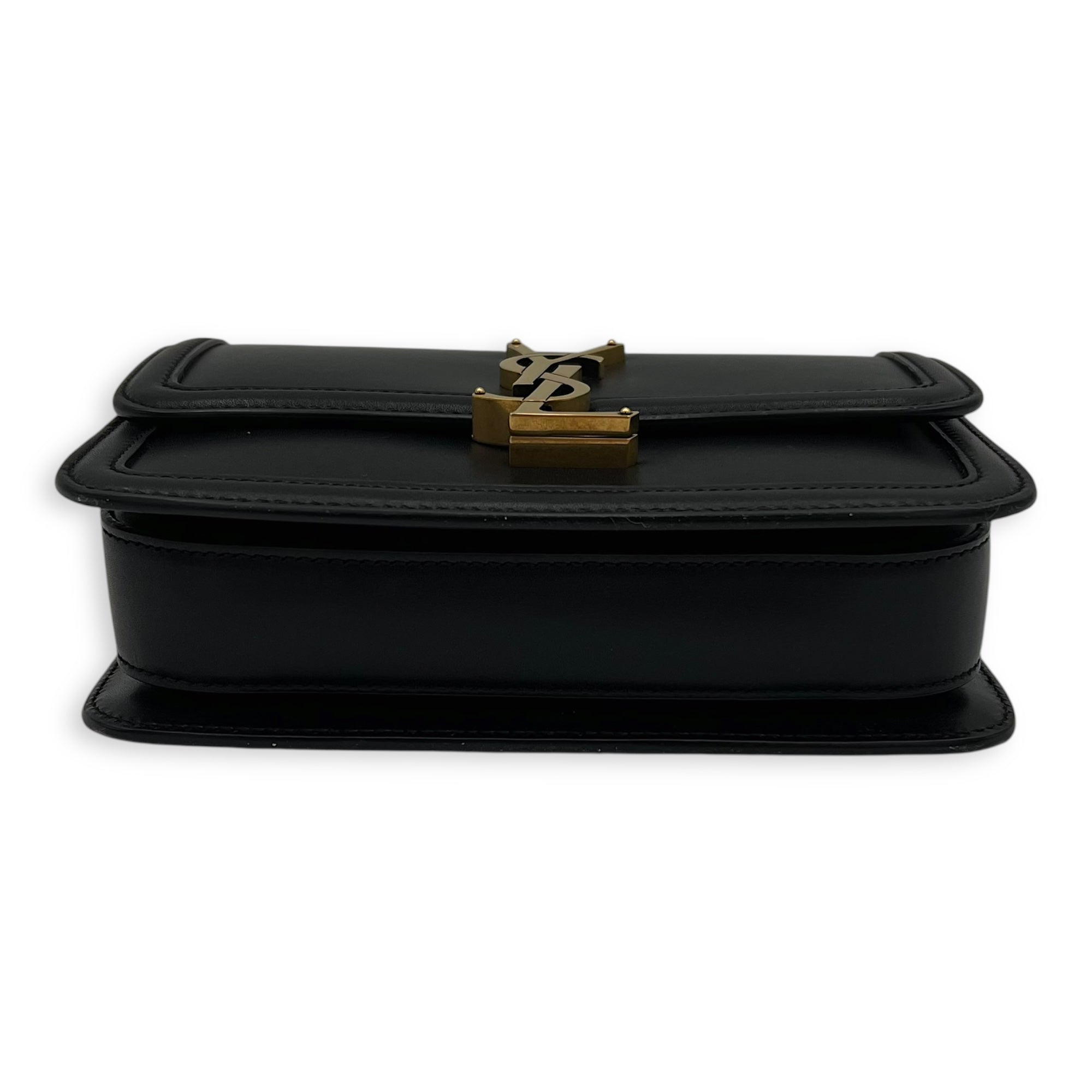 Solferino Shoulder Bag Black in Calfskin, Gold hardware - Image 6