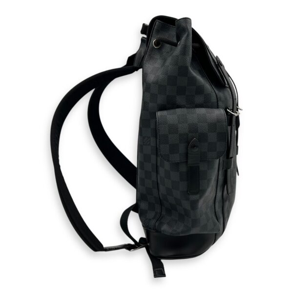 Christopher Backpack Graphite in Coated Canvas, Silver hardware - Image 4