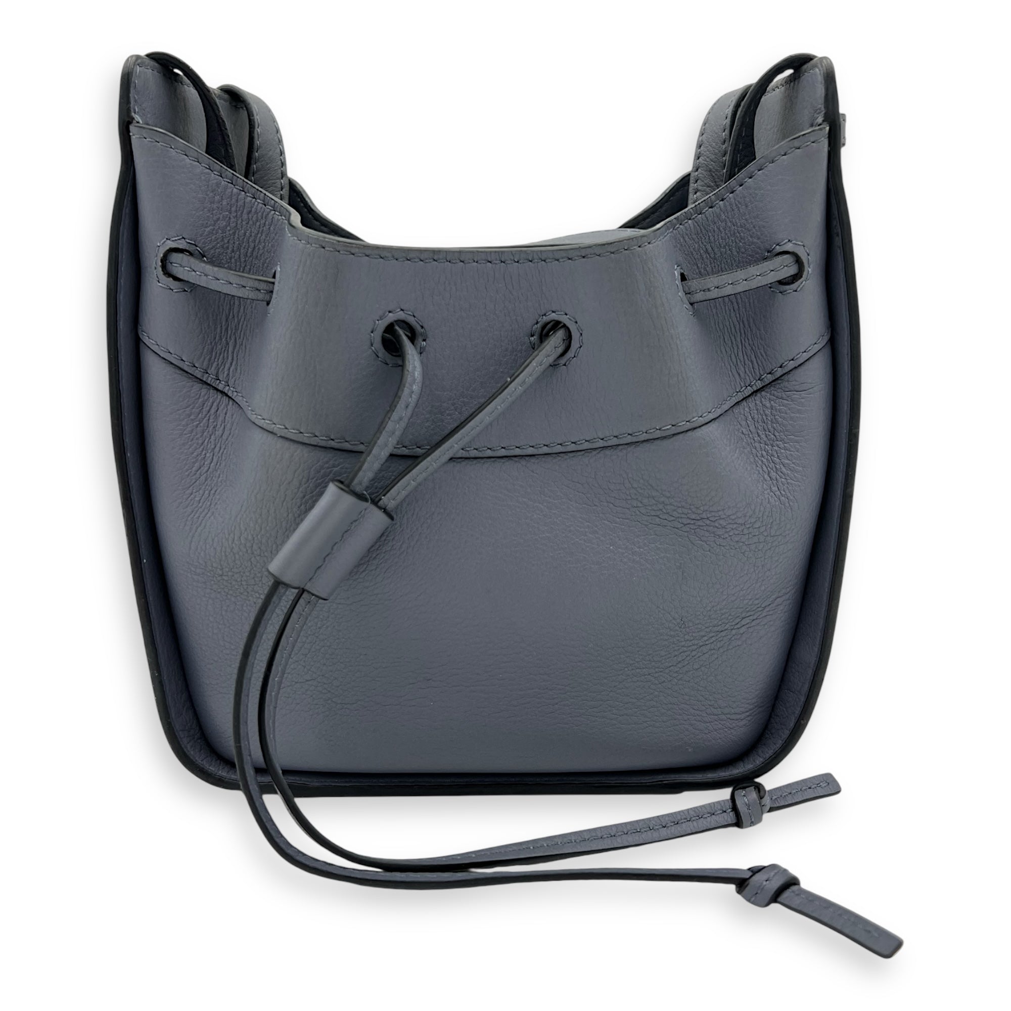 Hammock Mini Blue Shoulder Bag in Calfskin, Silver hardware - Image 5
