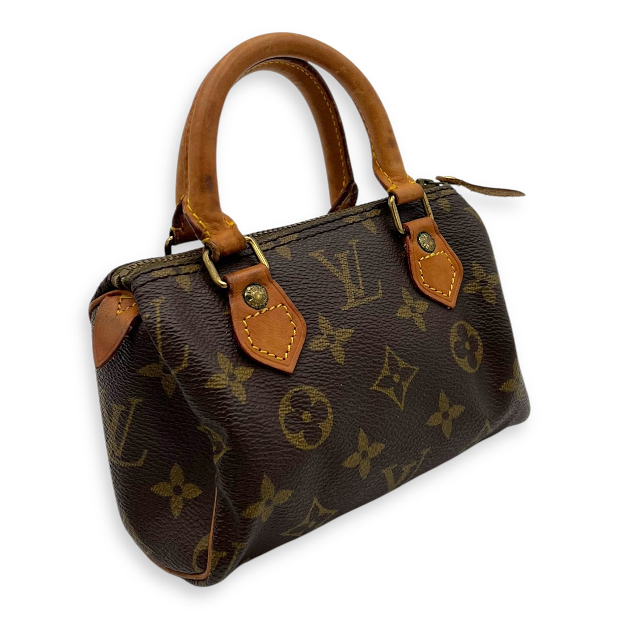 Speedy Crossbody Bag Brown in Monogram Coated Canvas, Gold hardware - Image 5