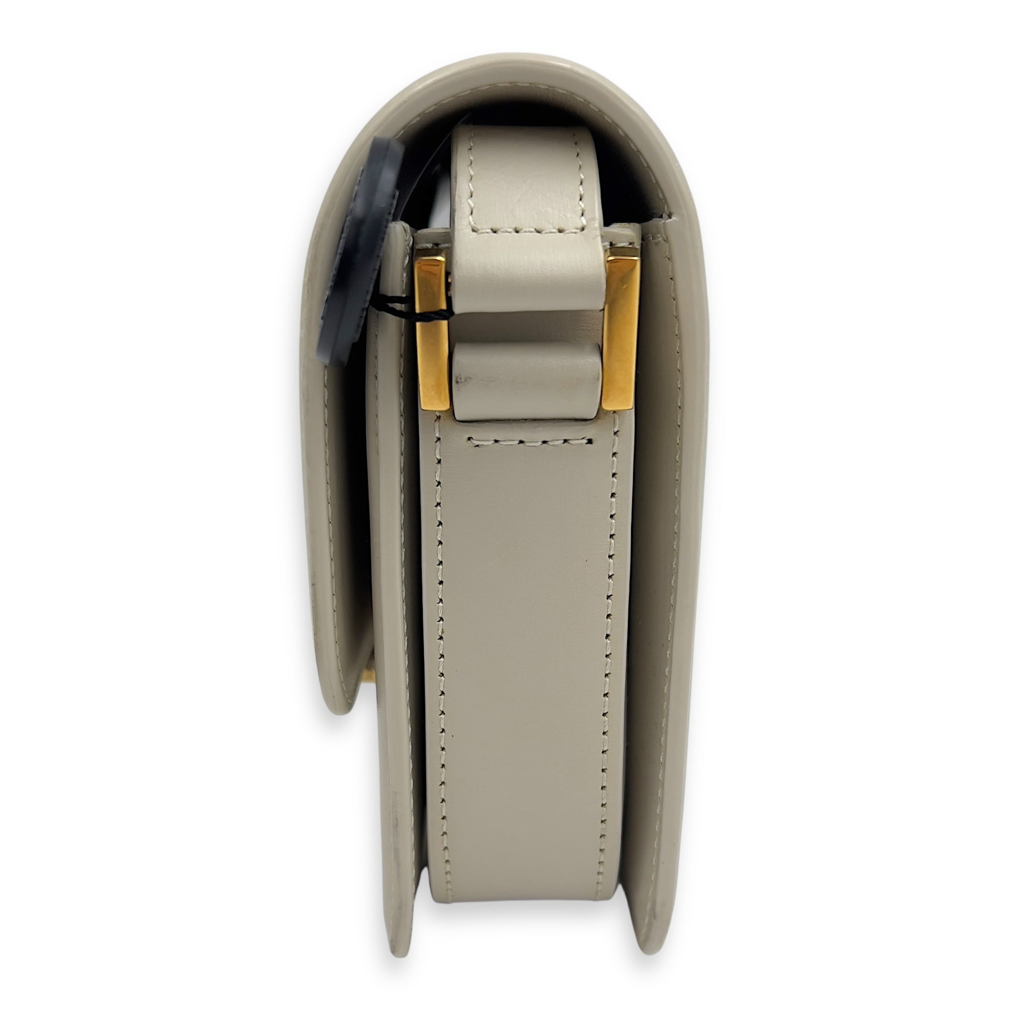 Solferino Shoulder Bag White in Calfskin, Gold hardware - Image 5