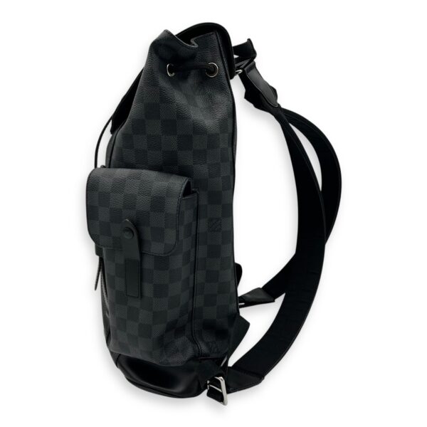 Christopher Backpack Graphite in Coated Canvas, Silver hardware - Image 5