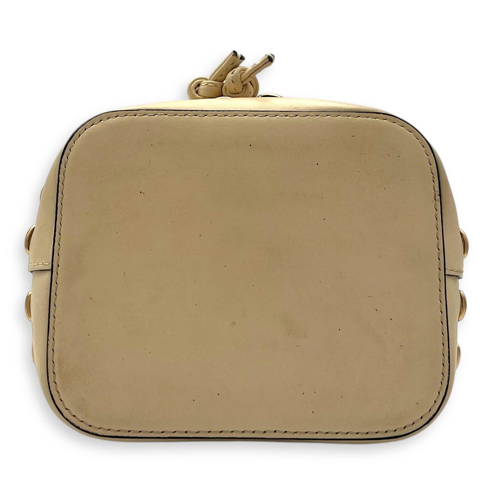 Mon Tresor Top Handle Bag Mini White in Calfskin, Gold hardware - Image 6