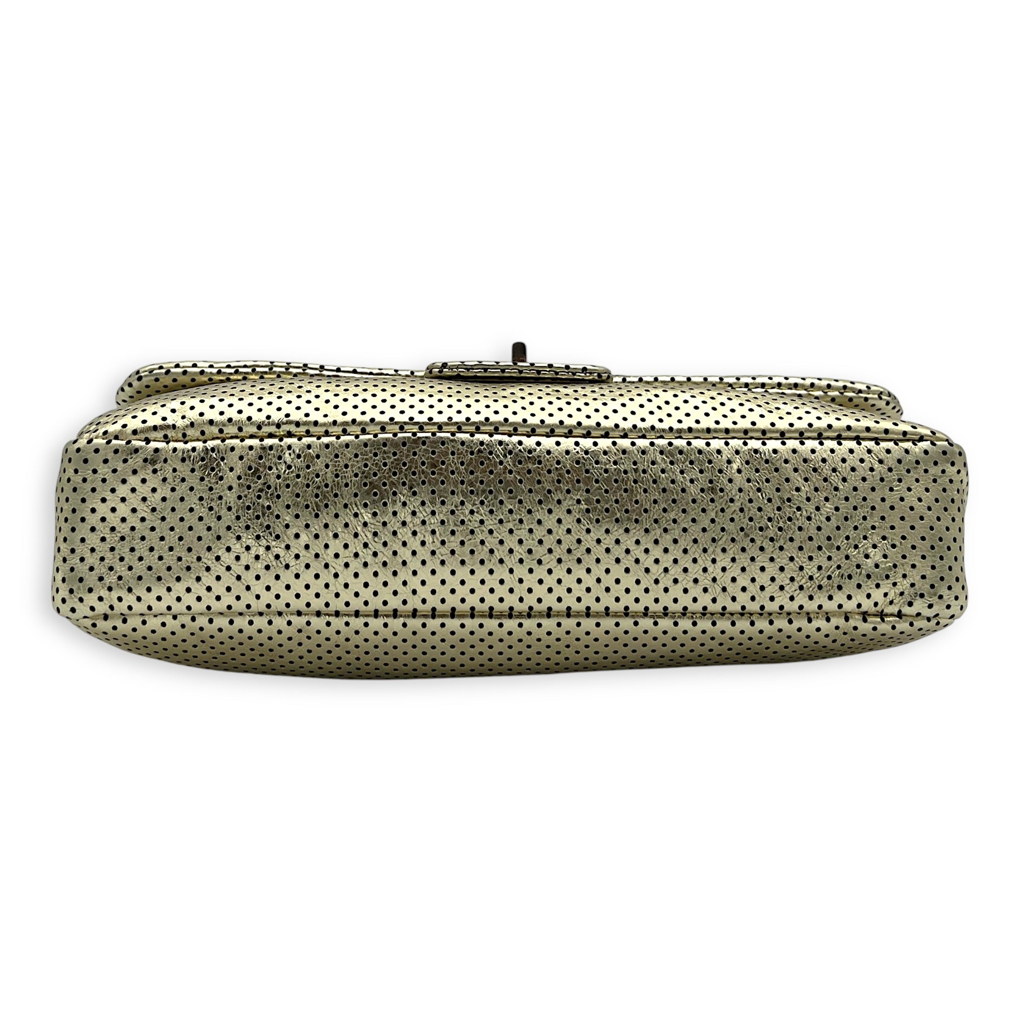 2.55 Gold Shoulder Bag in Perforated calfskin, Gold hardware - Image 6