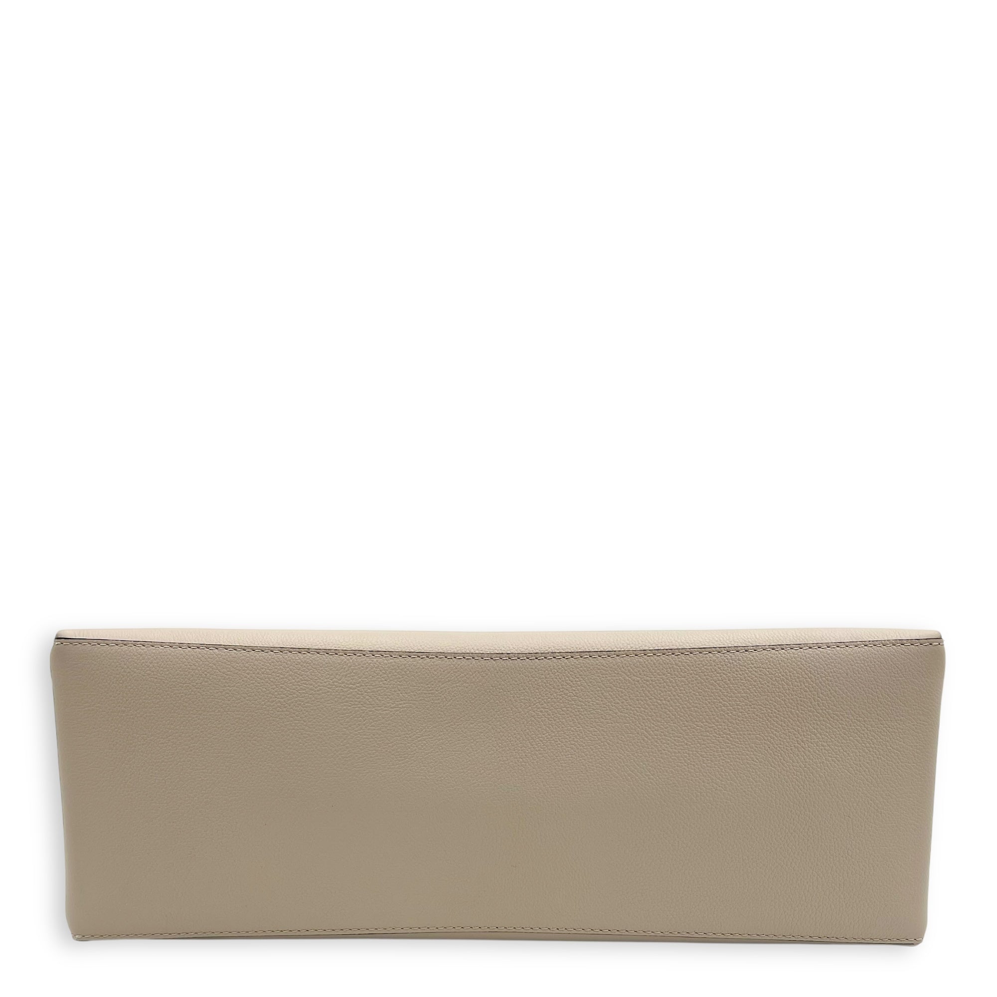 Lock Me Beige Tote Bag in Taurillon Leather, Gold hardware - Image 6