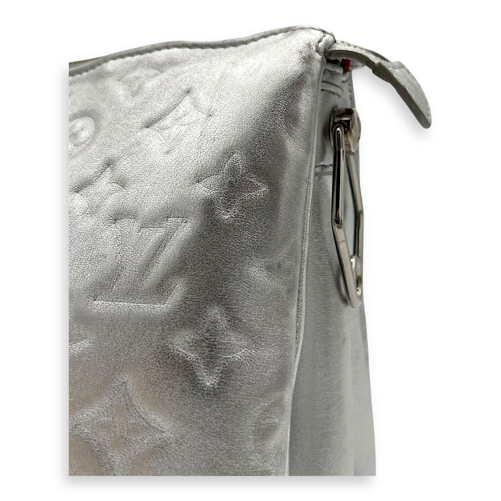 Coussin Shoulder Bag Silver in Lambskin, Silver hardware - Image 7