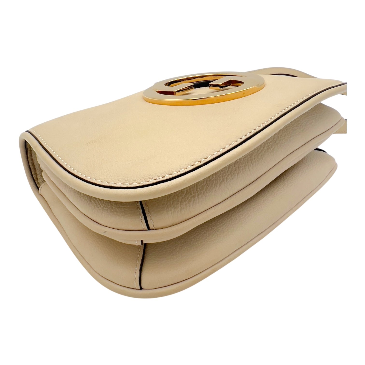 Blondie Mini White Shoulder Bag in Calfskin, Gold hardware - Image 10