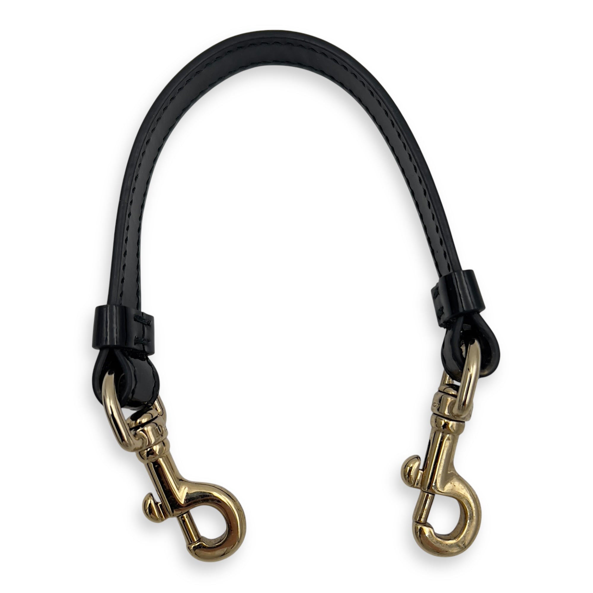 Cannage Top Handle Bag Black in Patent Leather, Gold hardware - Image 8